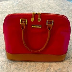 Joy & Iman rich red satchel handbag
